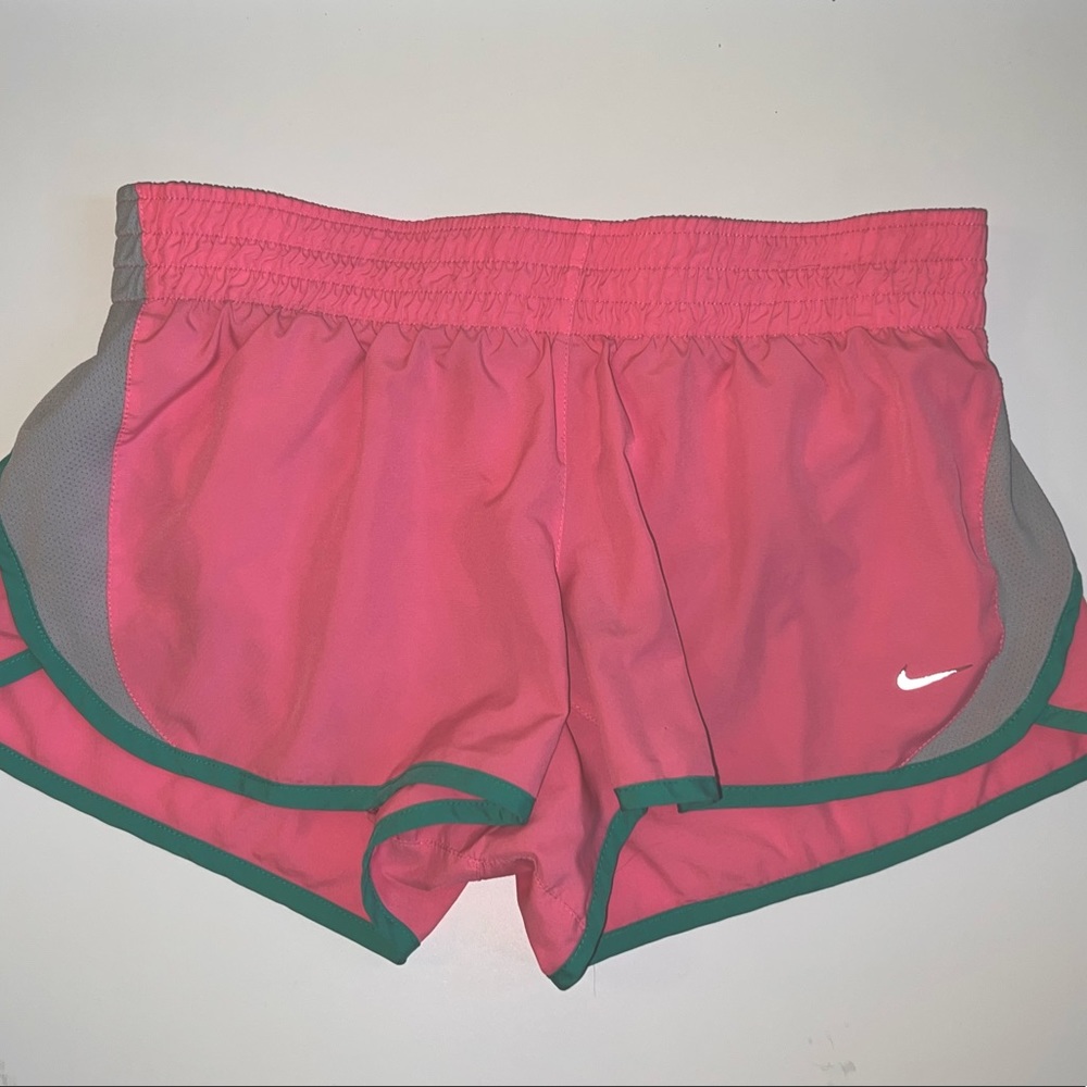Light Pink & Green Nike DriFit Athletic Shorts